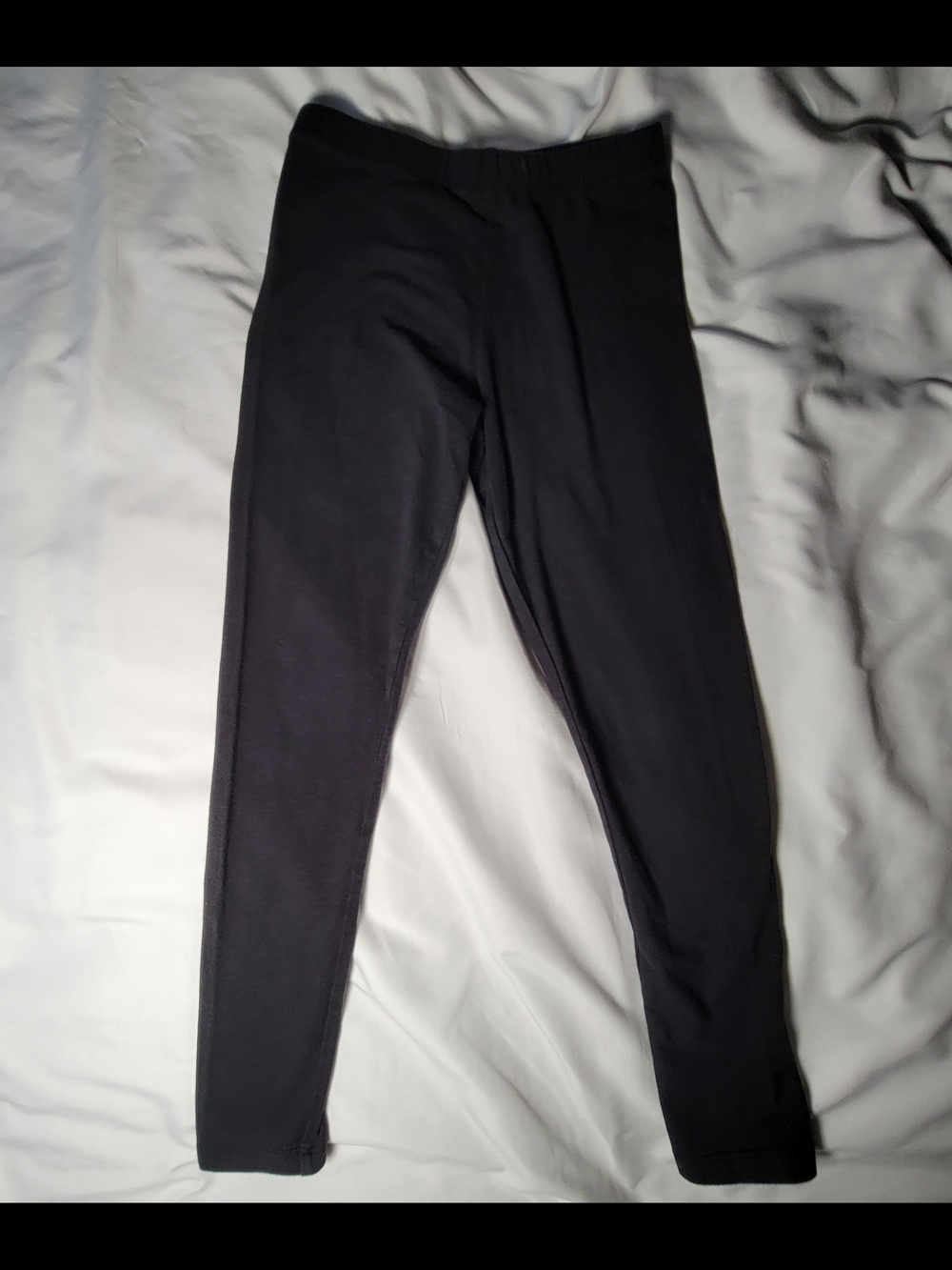 The Children's Place Solid Black Girls Leggings- Size M (7/8)